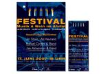 Plakat und Eintrittskarte, Jazz Festival - Kleinkunst and more, Grafschaft